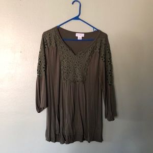 Forest green Liz Clairborne blouse